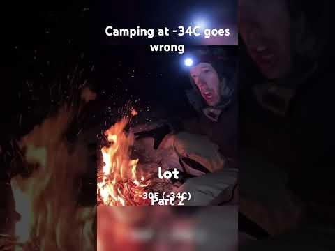 Camping at -34C goes wrong #cooking #bushcraftsurvival #outdoors #shorts