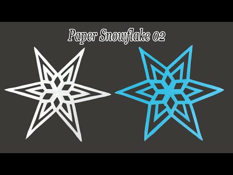 How to Make Paper Snowflake 02| Paper Cutting Design| Easy Paper Snowflake |Christmas Decorations.