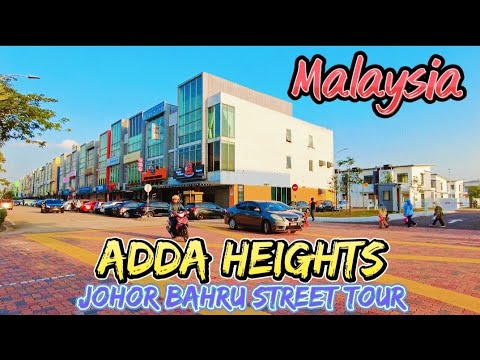 Johor Bahru’s Adda Heights | Malaysia Street Walking Tour in 4K.