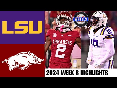 #8 LSU vs Arkansas | Full Game Highlights | 2024 College Football Highlights