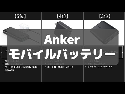 【Anker】モバイルバッテリーAmazonおすすめランキング10選【2022年】