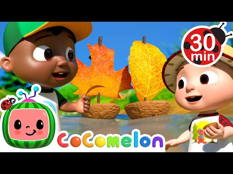 Leaf Boat Race! | Row Row Your Boat | CoComelon Kids Songs & Nursery Rhymes