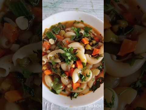 Soupy Pasta Recipe | Macaroni Vegetable Soup #shorts #pasta #ytshorts #globalbawarchi