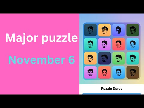 6 November major puzzle durov Solved Today |Major Daily combo Major Daily combo card 6 November