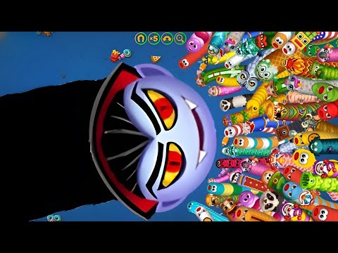 Worms zone Snake Game 🐍 | Biggest Vampire Slither snake #wormszone #slitherio #slithersnake #19