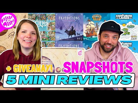 5 Mini Board Game Reviews | GIVEAWAY | Board Game Snapshots