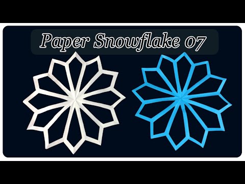 How to Make Paper Snowflake 07 | Paper Cutting Design| Easy Paper Snowflake |Christmas Decorations.