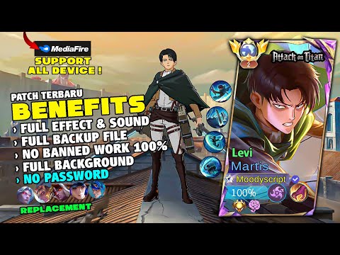 NEW REPLACE! | Martis Levi Attack On Titan Skin Script No Password | Full Effect & Full Sound | MLBB