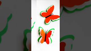 Paper Butterfly #independencedaycraft #tricolourbutterfly #republicdaycraft #diy  #papercraft