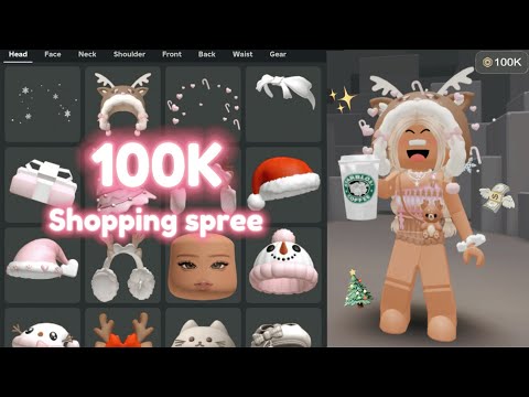 100K ROBUX CHRISTMAS SHOPPING SPREE 🤩🎄💕 (ROBLOX)