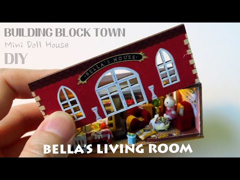 DIY Miniature Dollhouse Kit/ BELLA'S LIVING ROOM / 벨라의 리빙 룸 / miniature minirose 미니어처 미니로즈