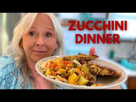 Zucchini Dinner recipes: Vegan ratatouille and Zucchini fritters (Easy Vegan Dinner Recipe)