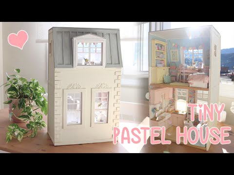 Pastel tiny house 1/10  scale handmade miniature dollhouse by Nerea Pozo (2 floors)