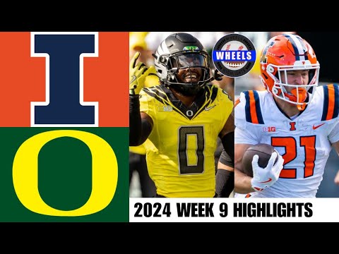 #1 Oregon vs #20 Illinois | Full Game Highlights | 2024 College Football Highlights