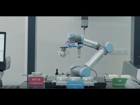 【ユニバーサルロボット】CARL ZEISS INDIA社（インド、金属および機械加工）の協働ロボット導入事例：部品搬送、品質検査