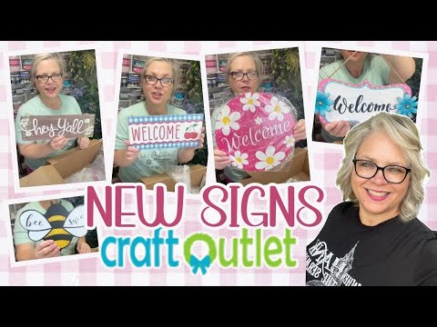 New Stuff!! 💚🌸🩵 #LIVE Unboxing Signs from Craft Outlet