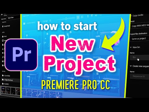 How To Start a NEW PROJECT in Premiere Pro cc