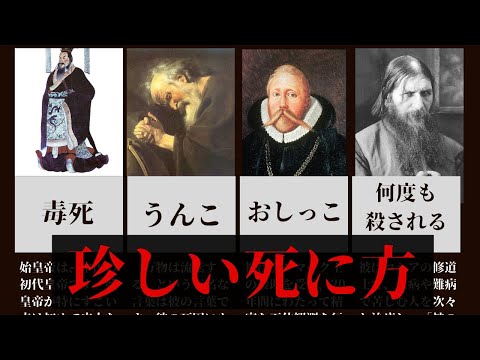 【衝撃】珍しい死に方をした歴史上の人物4選！