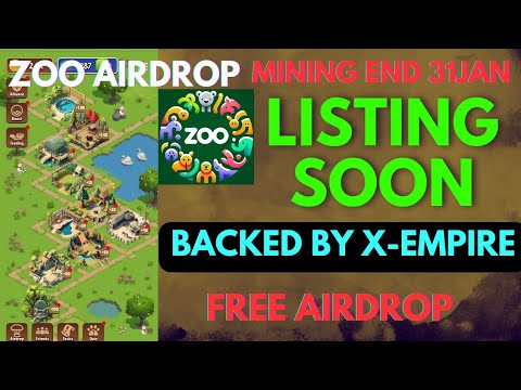 ZOO AIRDROP X-EMPIRE SUPPORTED|| ZOO Airdrop Criteria|| Zoo mining bot #zoo #zooairdrop #airdrop