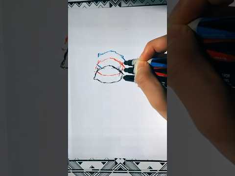 I drew an eyes using 3 pens at the same time and the result was so trippy!! 🤯