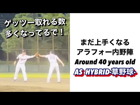 まだ上手くなるアラフォー内野陣　Around 40 years old【草野球】