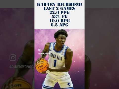 @SetonHallPirates #KadaryRichmomd Big East Player of the Week and He’s Kooking