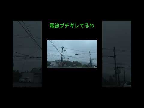 電線切れて停電して信号消えてる、他なんかある？ #台風 #被災地 #shorts