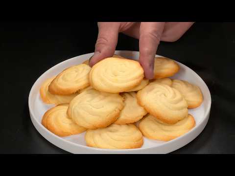 Only 5 minutes and minimum ingredients! Ready to eat every day! Cookies that melt in your mouth!