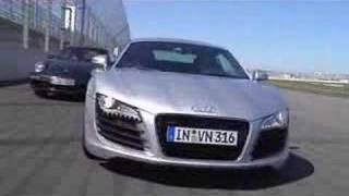 Autobild Review Porsche 997 Carrera 4S vs. Audi R8 (part one)