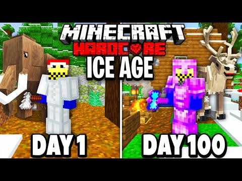 I Survived 100 Days in an ICE AGE in Hardcore Minecraft...