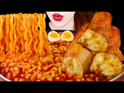 ASMR DAECHANG, FIRE NOODLES SOUP EATING SOUNDS MUKBANG 재출시 불닭볶음탕면, 통대창 먹방 咀嚼音