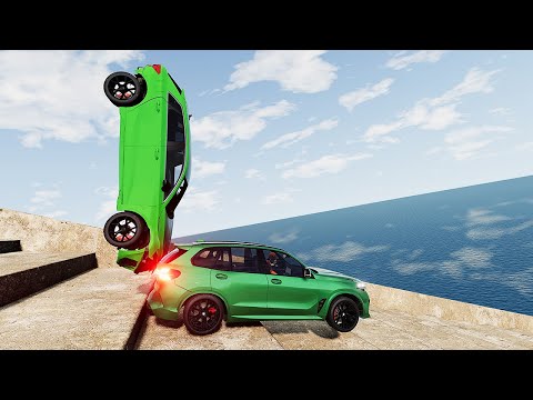 Cars VS Dangerous Stairs Challenge Driver #2 BeamNg Drive