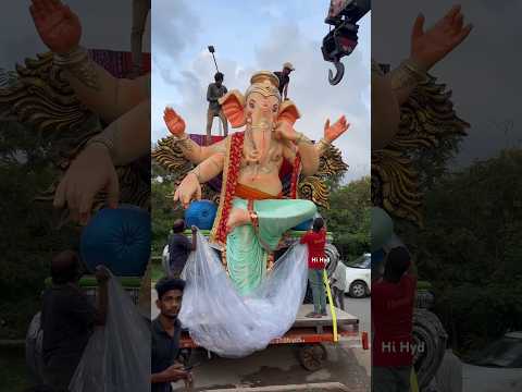 Ganesh Aagman In Hyderabad 2024 | Big Ganesh For Ganesh Chaturthi #ganesh #ytshorts #youtubeshorts