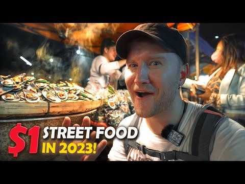 $1 Street Food in 2023! / No Foreigners Here / Local THAI FOOD Tour in Bangkok Thailand