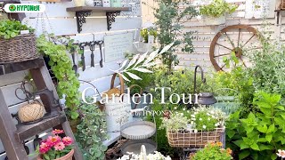 🕊Garden Tour🕊100：大好きなガーデン雑貨をアクセントに飾りながら、鉢植えをメインに色々なディスプレイを楽しむお庭