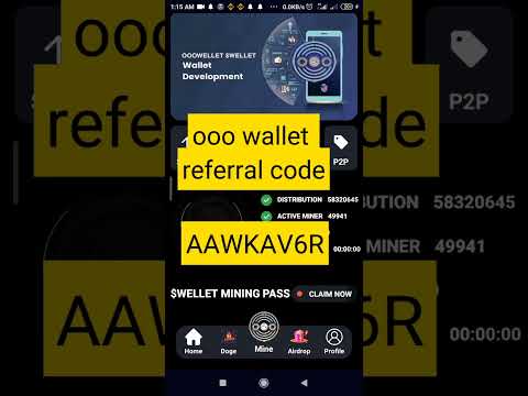 Ooo wallet referral code. ooo wallet mining apps referral code. #ooowallet