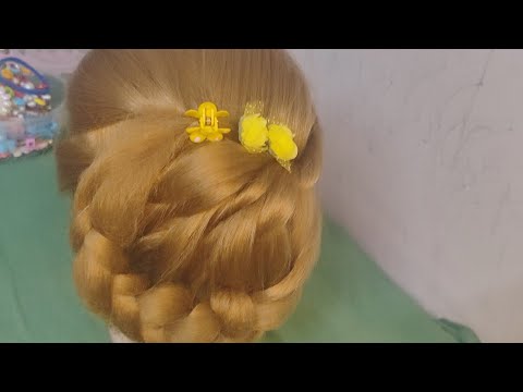 Beautiful Bun Hairstyle For Recption|Hair Style For Bride|#receptionhairstyle#hairs #1000subscriber