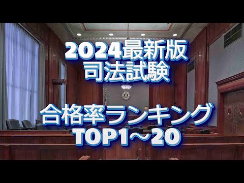 【ランキング】最難関国家試験の司法試験2024合格率ランキングTOP1位～20位