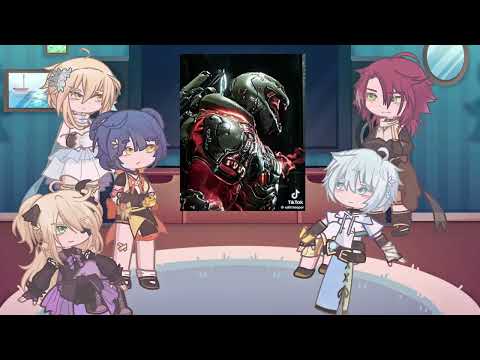 Genshin impact react to aether as doom slayer | Gacha life 2 | New traveler