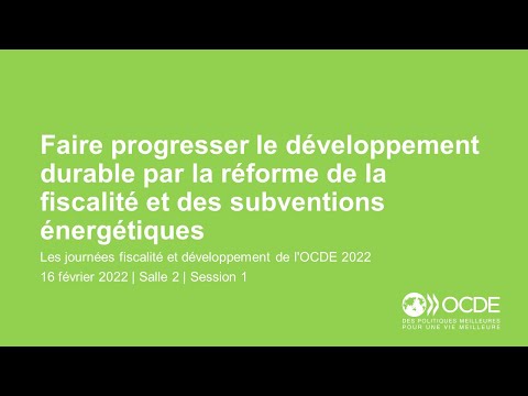 Les journées fiscalité et développement de l'OCDE 2022 (Jour 1 Salle 2 Session 1) : Énergie