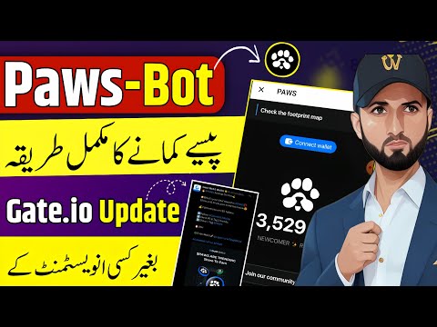 PAWS Bot Earning App without investment | paws Earning App | Paws Gate io update | Pawsog-bot |