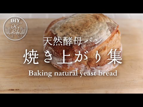 天然酵母パンにクープを入れて焼きあがるまでのダイジェスト動画（８個分）Digest of putting a coup into natural yeast bread and baking it