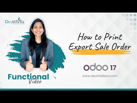 How to Print Export Sale Order in odoo | Odoo Sale Order Export |