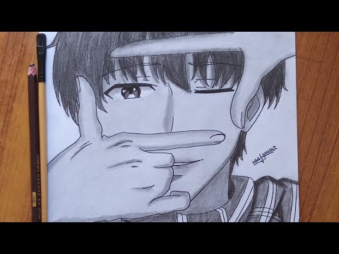 How to draw an anime boy|2ba vArtist (anime sketch)