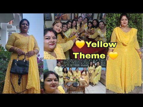 Vlog925👉💛💛💛💛💛💛💛 Yellow Theme Kitty party👉 Ye kya hogaya Kitty may ?????