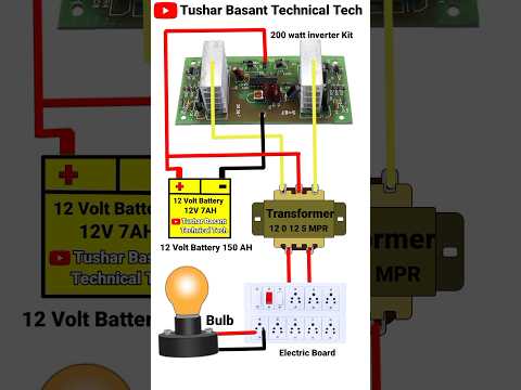 200 Watt inverter kit Connection #shorts