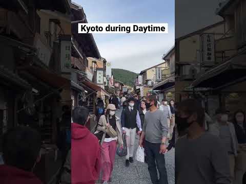 Kyoto daytime VS night. It’s *shocking* 🤯 #shorts #japan