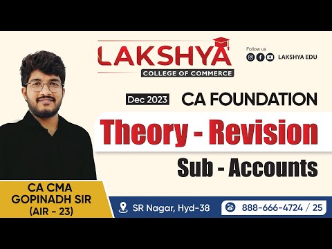 CA FOUNDATION THEORY REVISION || CA FOUNDATION DEC 2023||BY CA CMA GOPINADH SIR(AIR 23)