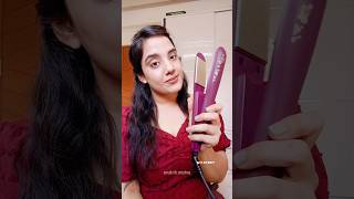 How I Straighten my Hair at HOME using Philips Kerashine Titanium Straightener ✨