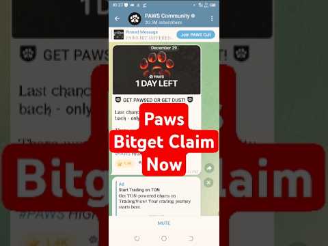 Paws Airdrop Claim Now | Paws Airdrop Withdraw Now | Bitget Wallet Id and memo #shorts